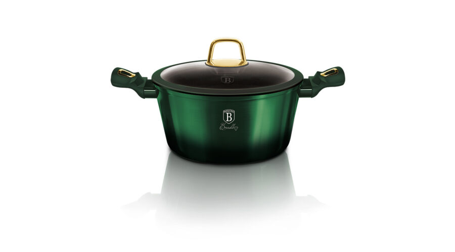 Berlinger Haus Emerald Collection magas l�bas tit�n bevonattal, fed�vel, 24 cm